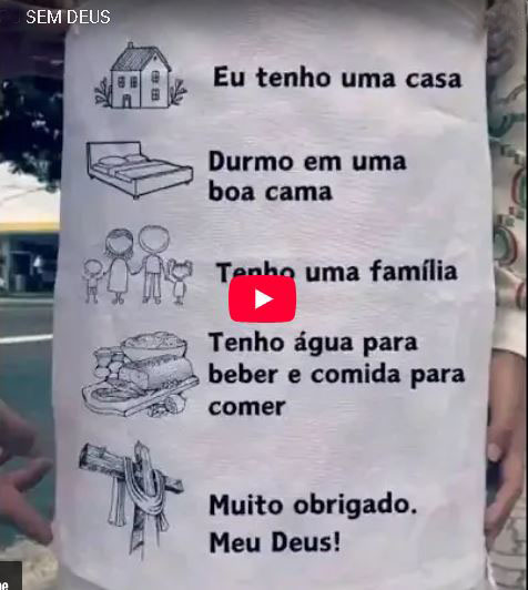 "Eu tenho uma casa,
durmo em uma boa cama,
tenho uma família,
tenho água para beber
e comida para comer.
Muito obrigado, Meu Deus."