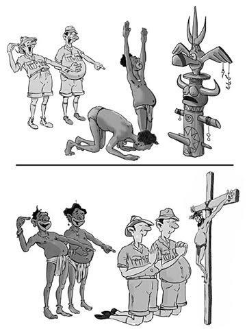 Que tolice!  Olha esses dois!!!

Olhe aí esses dois idiotas!!!
ha, ha, ha, ha, ha, ha


