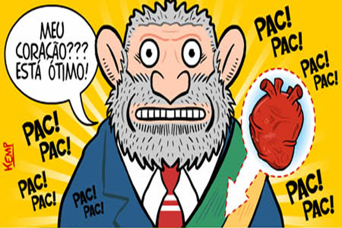 "Meu coração? Está ótimo! pac, pac, pac, pac, pac..."
