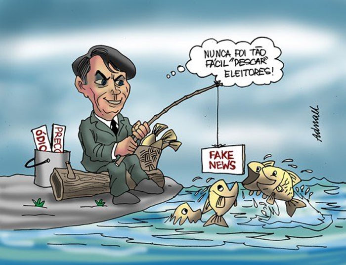 Nunca foi tão fácil pescar eleitores.  Com essas iscas, não falha: preconceito, ódio, fake news...
