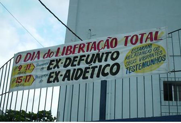 O dia da libertação total: ex-defunto, ex-aidético... estaram relatando seus vibrantes testemunhos;   Ou estarão?