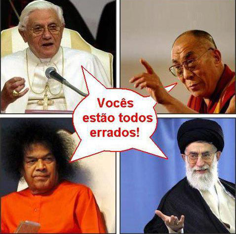 "Vocês estão todos errados.  - Sou obrigado a concordar com todos vocês!  - Eu também tenho que concordar."