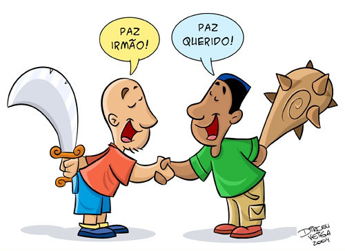 - Paz, irmão!
- Paz, querido!