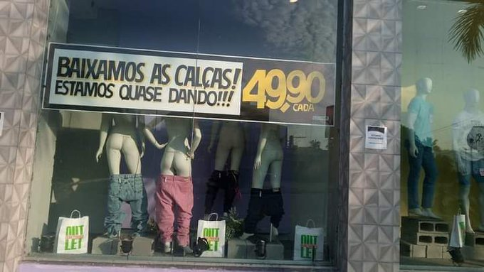 Baixamos as calças!
Estamos quase dando!!!