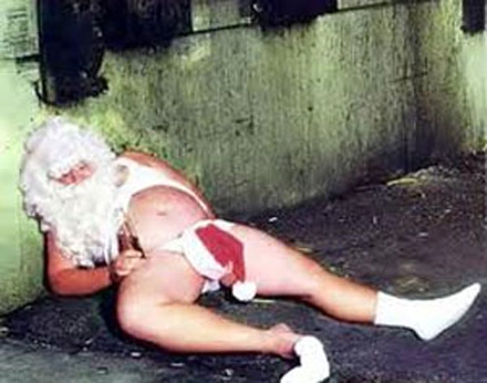 O Papai Noel 
de ressaca