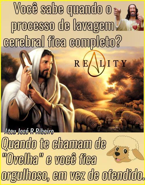 Você sabe quando o processo de lavagem cerebral fica completo? Quando te chamam de "ovelha" e você fica orgulhoso, em vez de ofendido.