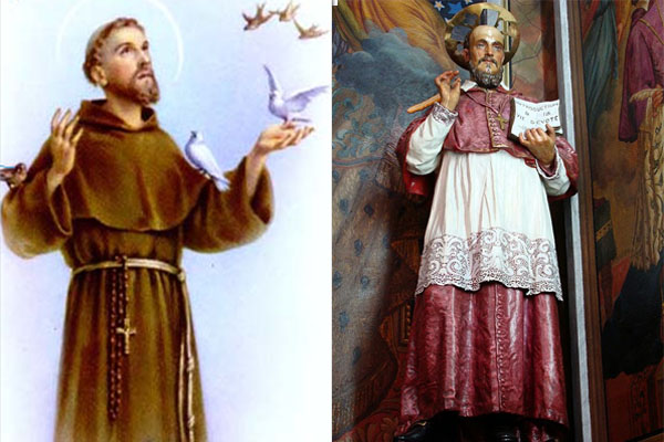 São Francisco de Assis
e
São Francisco de Sales.