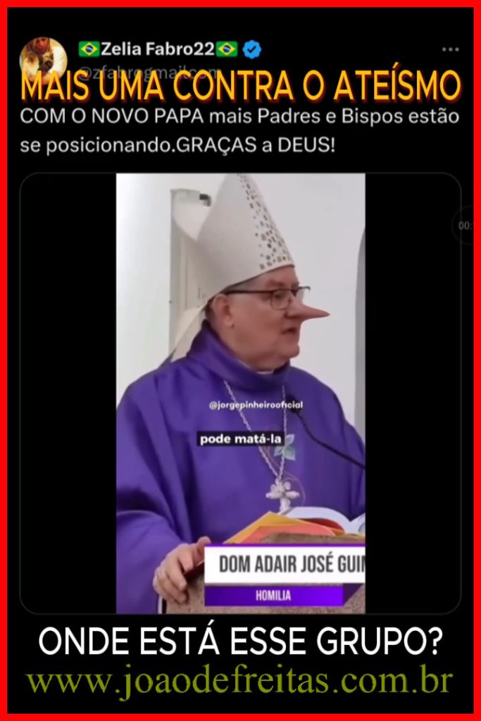 bispo mente,
deus lhe enviou a operação da mentira,
bispo fake news,
direito matar criança está na cabeça do bispo dom odair josé guimarães