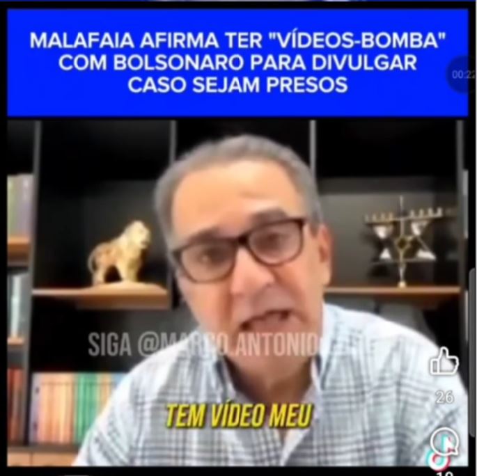 Malafaia afirma ter "videos-bomba" com bolsonaro para divulgar caso sejam presos.