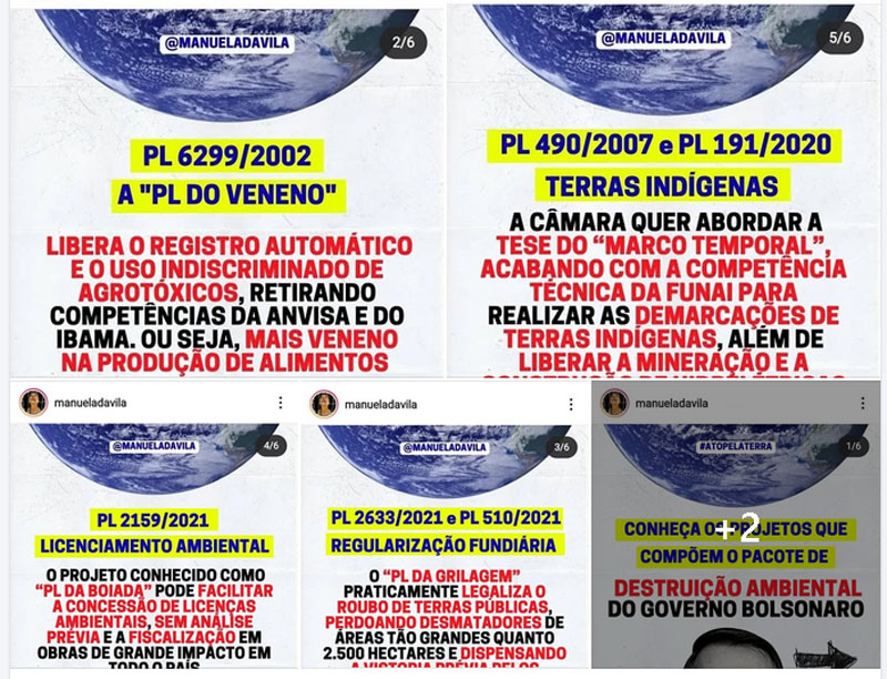 pl 6299/2002: (FHC), PL DO VENENO: Libera o registro automático e o uso indiscriminado de agrotóxicos, retirando competência da Anvisa e do IBAMA. Ou seja, mais veneno na produção de alimentos.


PL 2159/2021 (Bonsonazi), LICENCIAMENTO AMBIENTAL: O projeto conhecido como "PL DA BOIADA" pode facilitar a concessão de licenças ambientais, sem análise prévia e a fiscalização em obras de grande impacto em todo o país.
