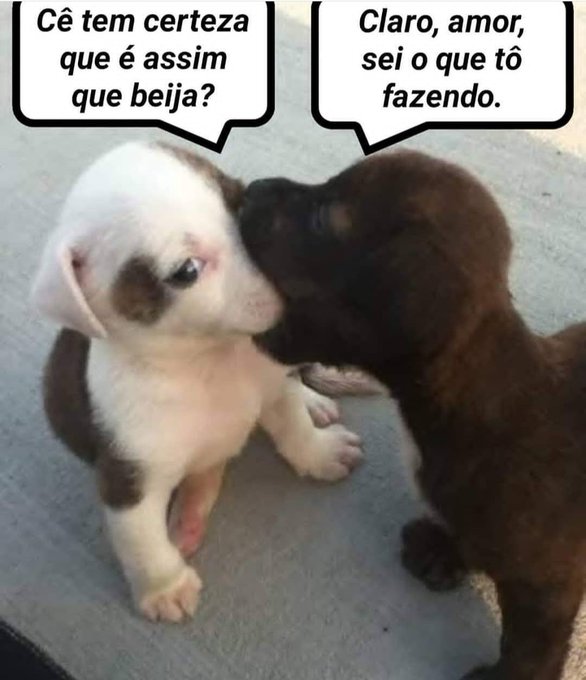 - Cê tem certeza de que é assim que beija? 
- Claro, amor, sei o que tô fazendo.